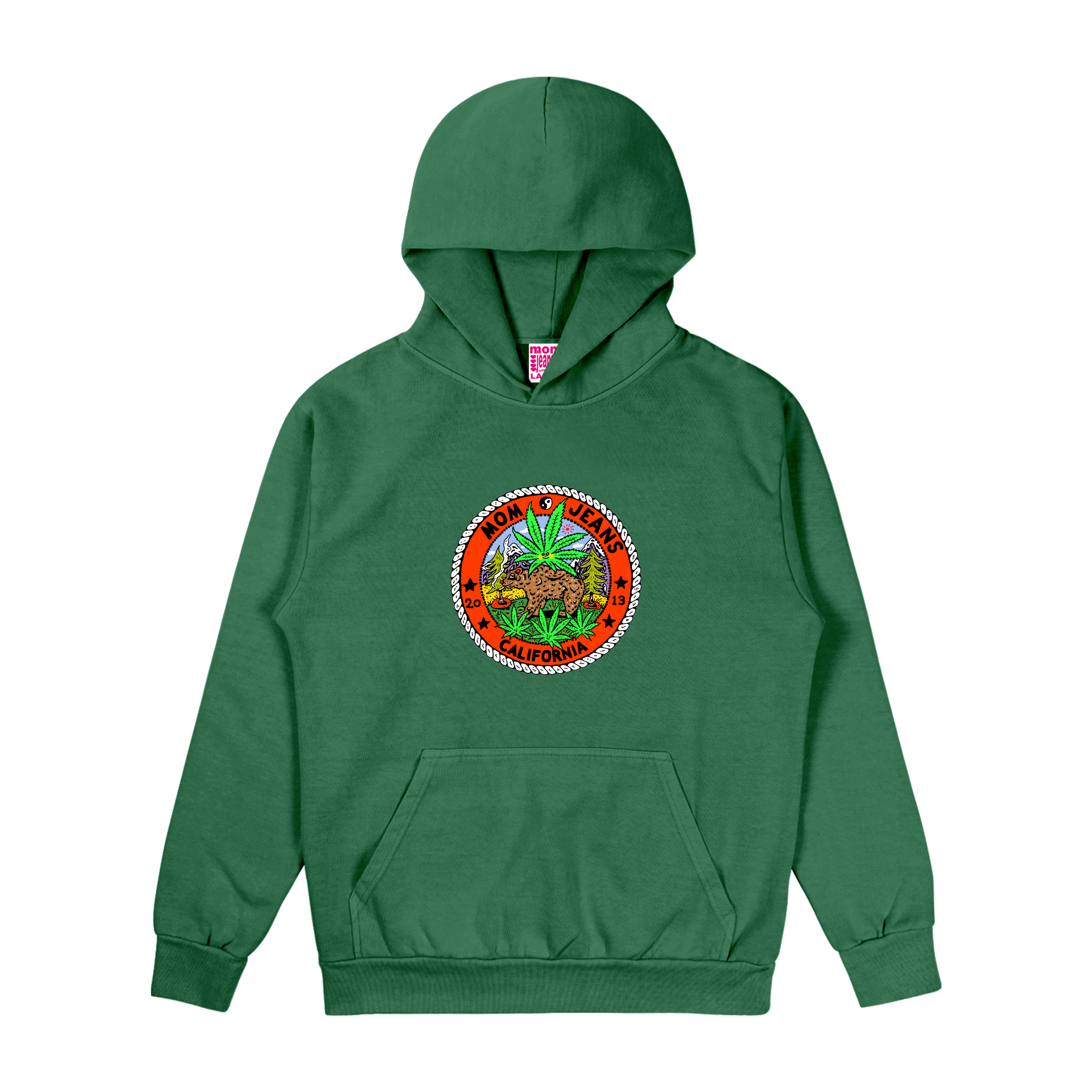 California Bear Hoodie - Forest Green